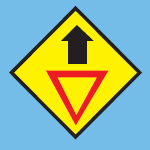 前方让行标志(马来语:Isyarat Beri Laluan Di Hadapan,英语:Give Way Sign Ahead)