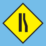 右侧道路变窄(马来语:Jalan Semakin Sempit Di Sebelah Kanan,英语:Road Narrows On The Right)