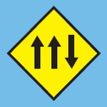 爬坡车道(双车道)(马来语:Lorong Mendaki,英语:Climbing Lane (Two Lanes))