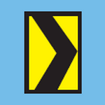 右弯方向指示(马来语:Tanda Arah Selekoh Ke Kanan,英语:Direction Sign For Right Bend)