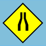 车道变窄(马来语:Laluan Sempit Dihadapan,英语:Carriageway Narrows)